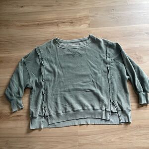 Aerie Green Waffle Knit Sweater